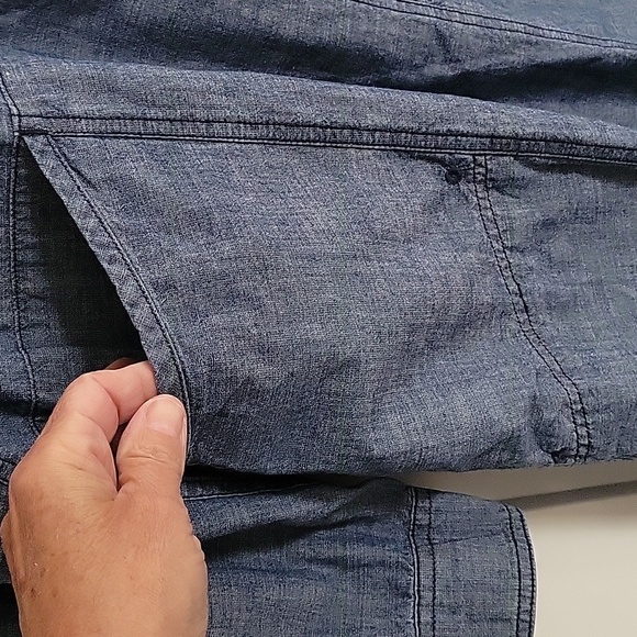 Duluth Trading Organic Cotton Rootstock Denim Long Sleeve Gardening Dress SZ XS - Picture 4 of 14